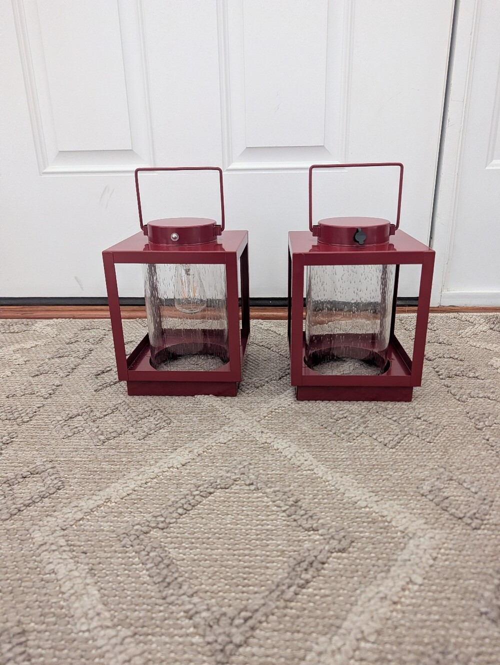 Home Reflections Set of (2) 9" Indoor/Outdoor Metal Lanterns